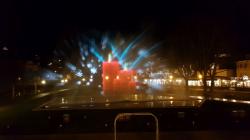 Lasershow im Rosengarten