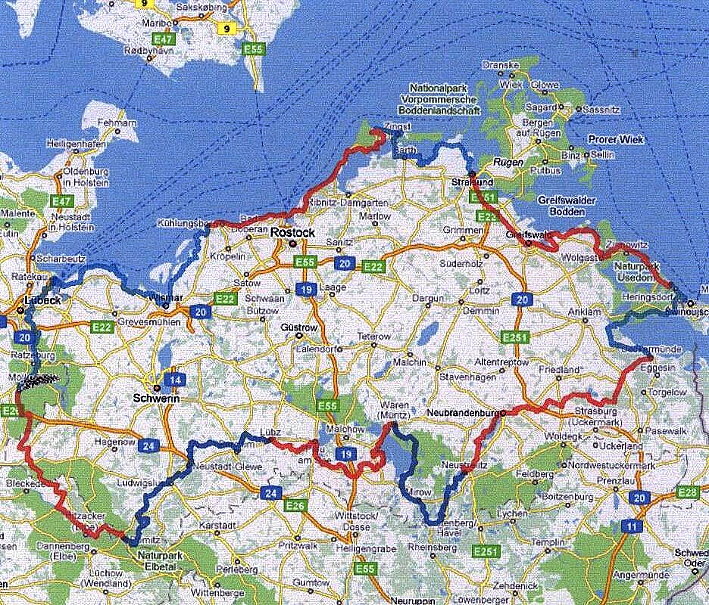 Landkarte MeckPomm