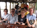 lustige Fahrt in der Straenbahn